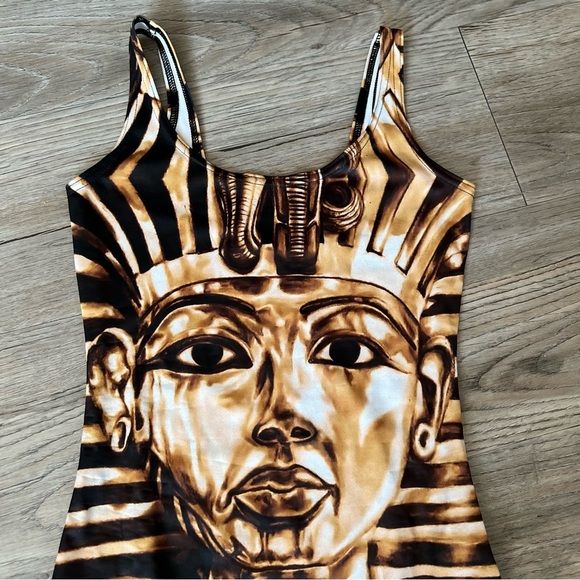 Blackmilk Gold Pharaoh Women's One Piece Swimsuit - Picture 4 of 7